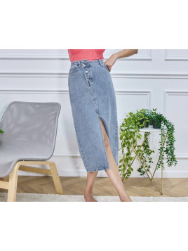 Jupe longue en jeans EMILIA